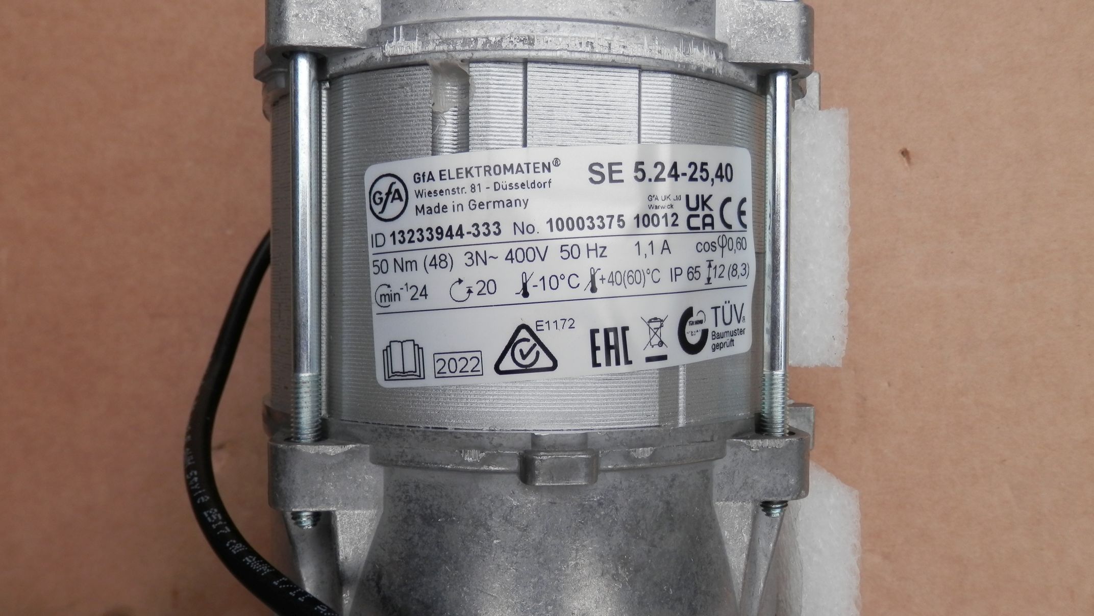 GFA ELEKTROMATEN SE 5.24-25,40 napęd bramy przemysłowej bez przekładni