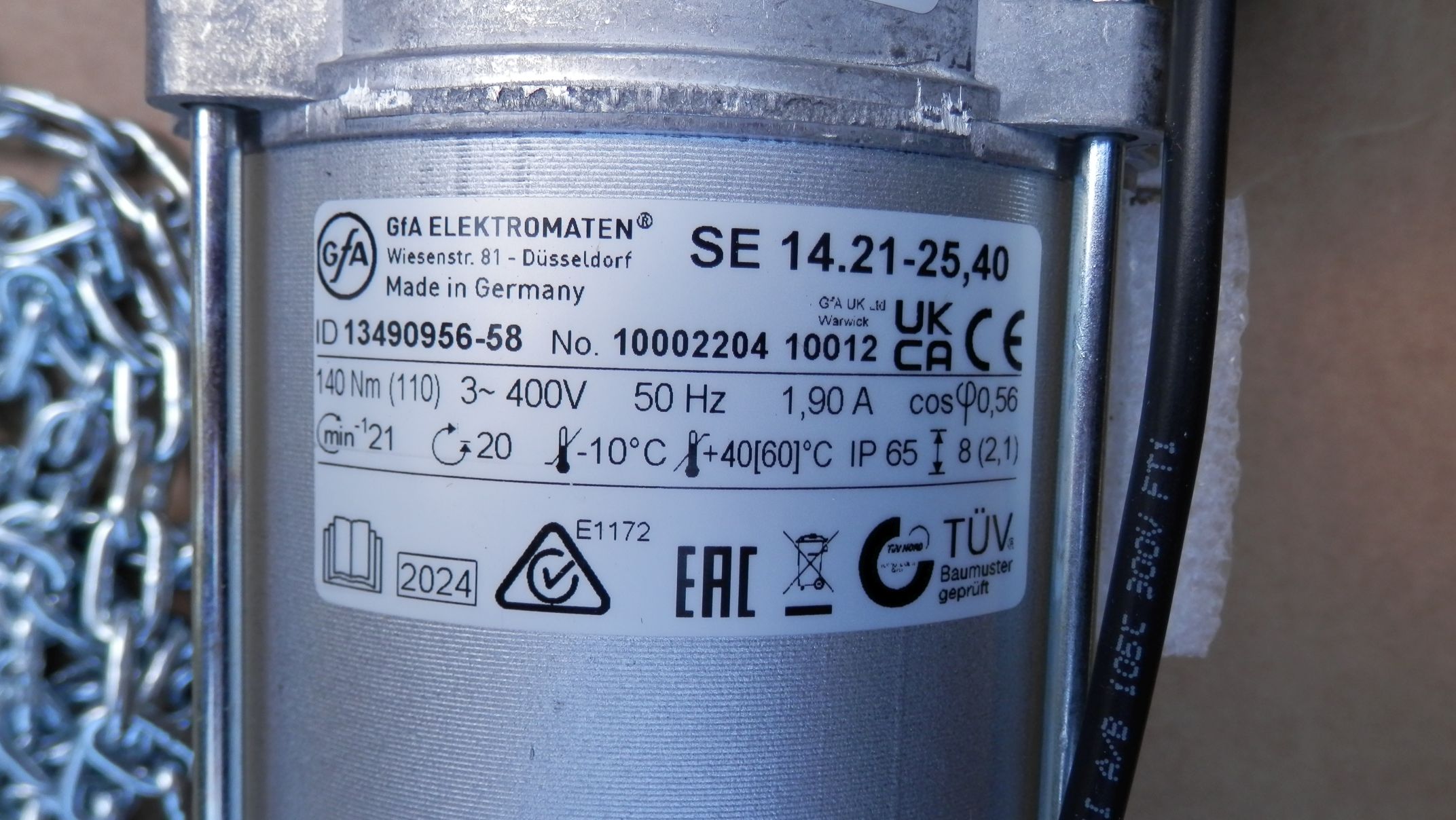 Napęd bramy przemysłowej GFA ELEKTROMATEN SE 14.21-25,40 Napęd bramy przemysłowej GFA ELEKTROMATEN SE 14.21-25,40