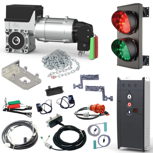 Napęd bramy przemysłowej GFA ELEKTROMATEN SE 9.24-25,40, centrala TS971, SEMAFOR Napęd bramy przemysłowej GFA ELEKTROMATEN SE 9.24-25,40, centrala TS971, SEMAFOR