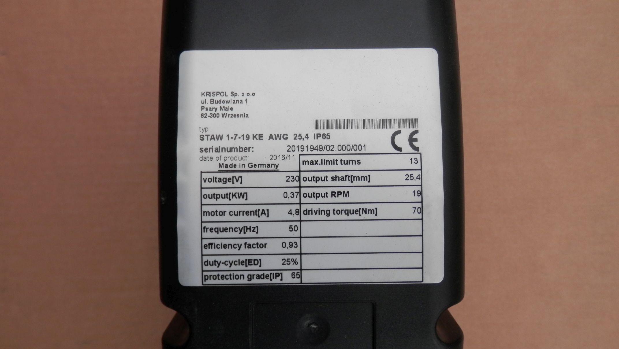 Marantec MFZ STA 1-7-19 230V Marantec MFZ STA 1-7-19 230V