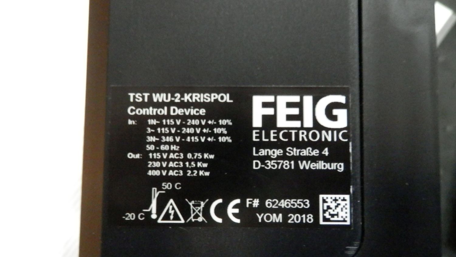 Centrala sterownik FEIG TST WU-2 Centrala sterownik FEIG TST WU-2
