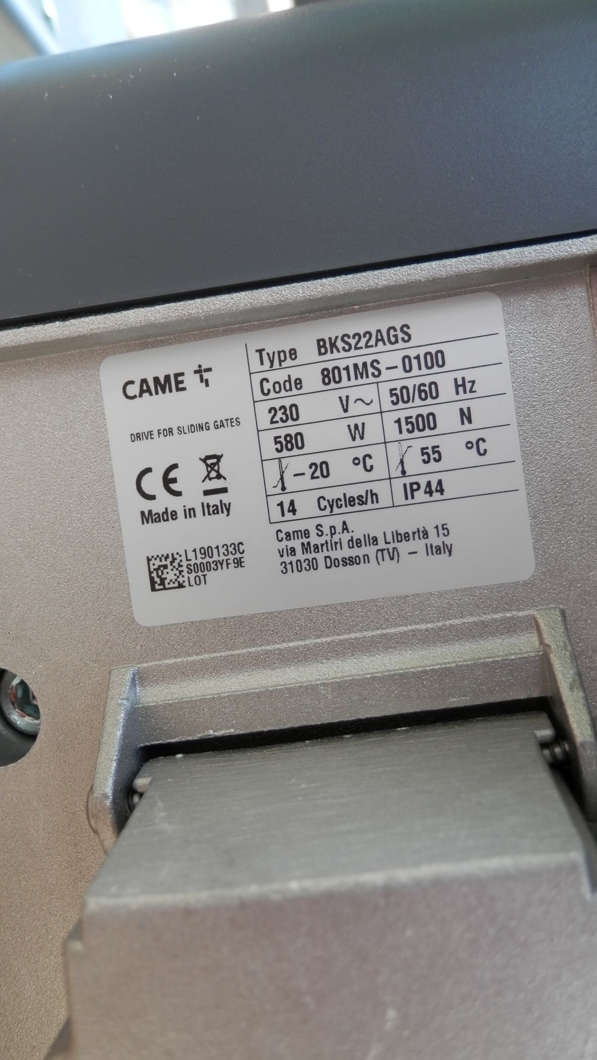Napęd bramy przesuwnej CAME BKS22AGS